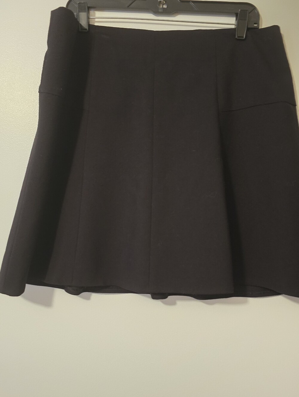 LOFT Black A-Line Flare Paneled Mini Skirt - Size 14